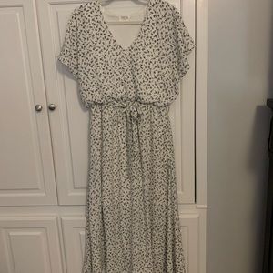 Calf Length white summer dress